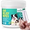 Dog ear cleaner finger wipes gently remove ear wax debris relieve ear itching inflammation soothing cleansing deodorizing ear care wipes for cat and dog 50 pcs unscented  urban country home decor