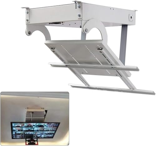Support TV de plafond à angle réglable électrique motorisé pour téléviseur 56 à 65 pouces