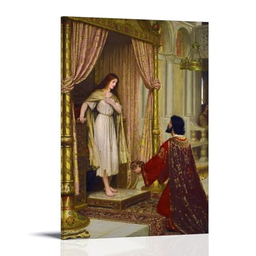 Toile Edmund Blair Leighton avec cadre déco haut de gamme 40x60