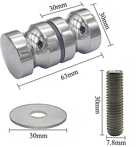 Shower Screen Handle for Groove Glass Door - Stainless Steel