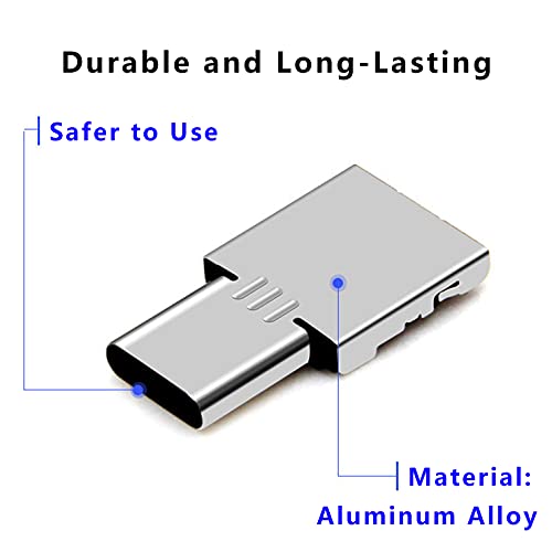 Mini Otg Adapter，Ultra Mini Dm Usb C Type-C 2.0 Otg Cell Phone Connector Is Suitable For Computers, Laptops, Mobile Usb Flash Disk, Usb Cables - 5 Pack (Silver-Usb C) #TOP7