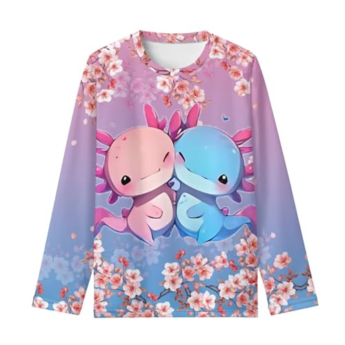 Image of Long Sleeve Shirts for Girls Winter Tops 3-16t Cartoon T Shirts for Fall Clothes