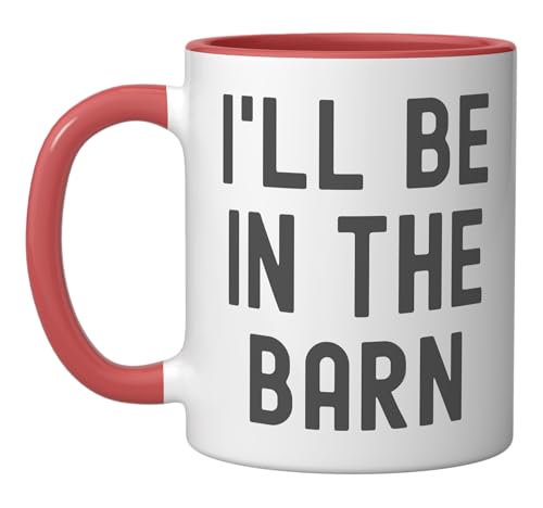 Taza cerámica con frase divertida roja y blanca miniatura 1