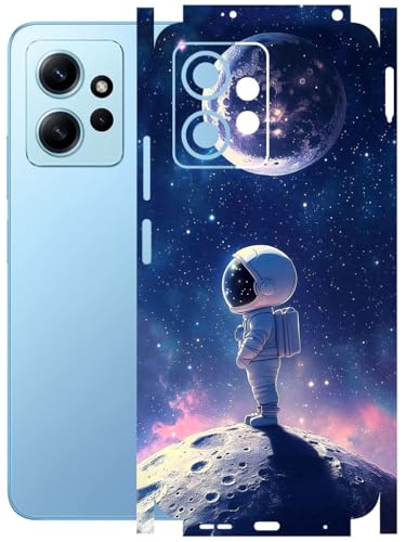 Image of AtOdds - Full Body Back Screen Guard Protector Film - Lamination Wrap Skin Sticker Compatible with REDMI Note 12 (4G) | Scratchproof Matte Finish (Moon)