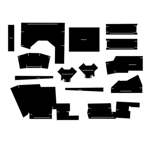 All States Cab Foam Kit with Headliner - Black fits Case 770 870 970 1070 1170 1175