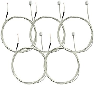 HICTOP Ender 3 Thermistor 1.2m/47.2 Inches NTC 3950 100k Thermistor Temp Sensor for Reprap Creality Ender 3, Ender 3 Pro, CR-10 10S 3D Printer 2Pin XH2.54 (Pack of 5)