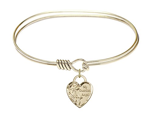 Diamondjewelryny Eye Hook Bangle Bracelet With A Guardian Angel Heart Charm. #TOP7