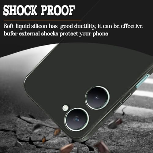 Image of Back Cover | Full Camera Protection | Premium Liquid Silicon Case | Flexible Bumper Case for Vivo Y18 4G / Y18e 4G / Y28s 5G / Y28e 5G / Y03 4G / T3 Lite 5G / Z9 Lite 5G (Military Green)