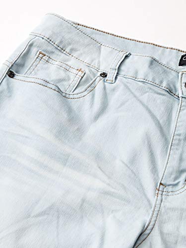 V.I.P. JEANS Women's Plus Size Skinny Stone Washed Dark Mid-Rise Denim Pants3