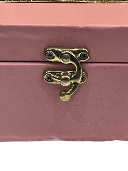 Sunshades Bhavya Optic Leatherite Mini Trunk Box Small Box Gift Box Watch Box ideal for Jewelry storage box Gift Packaging box (Peach) 1