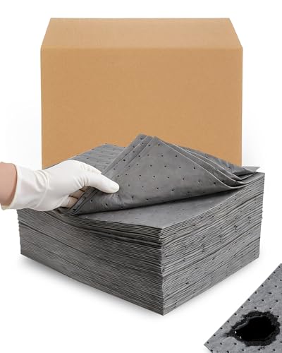 15"x17" Oil Absorbent Pads 100 Pack | Heavy &amp; Fast Absorb