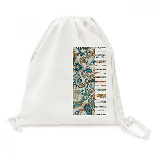 Sac cordon en toile imprimé poissons bleu orange pour voyage