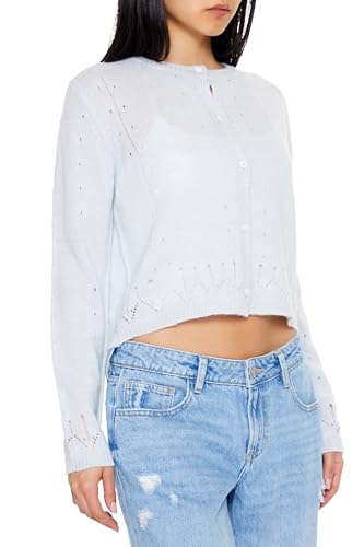 Forever 21 Women's Eyelet Cardigan Sweater4