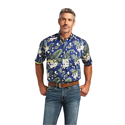 Vêtement homme ARIAT MNS WF Ephraim CLSSC SSNOCTURNAL grand col bleu grande taille