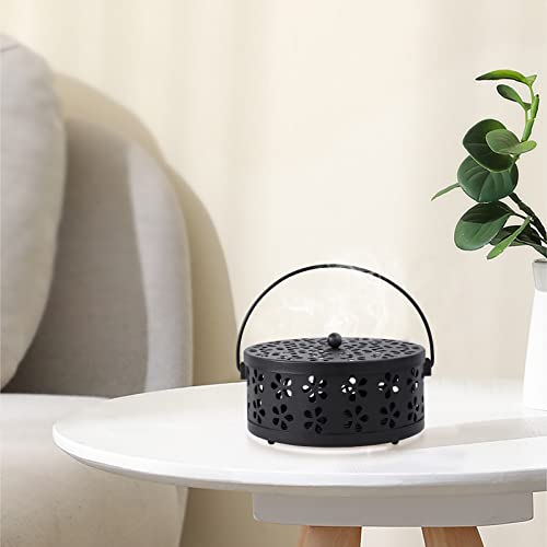 La Bellefée Citronella Coils Holder With Handle Incense Coil Burner Outdoor Indoor Black Coil Holder Portable Coil Holder Incense Holder For Patio Home Camping #TOP4