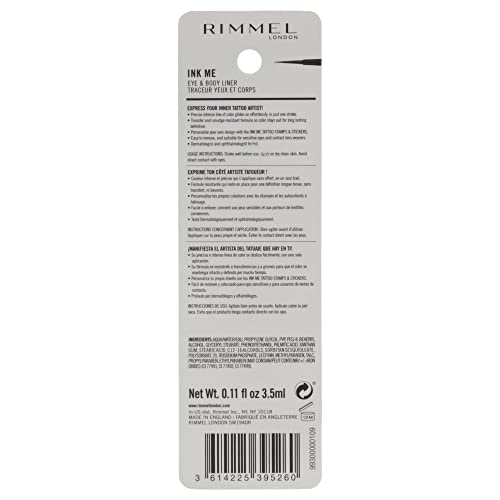 Rimmel London Ink Me Eyes and Body - 001 Pitch Black Eyeliner miniatura 2