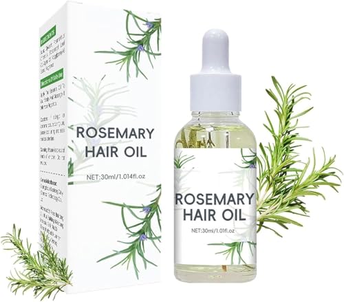 Aceite Capilar de Romero: Suaviza las Puntas Abiertas y Calma el Cuero Cabelludo, Repara el Cabello Seco, Dañado y Quebradizo, Reduce la Caída del Cabello, Para Todo Tipo de Cabello