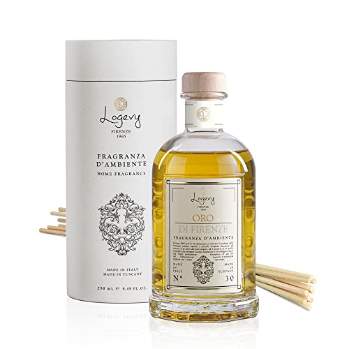LOGEVY - Profumatore per Ambienti per Il Benessere della Persona e della Casa - Oro di Firenze (250 ml New 2022)