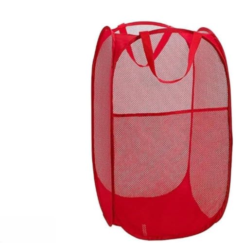 Cesto Rete Portagiochi Biancheria Pieghevole Leggero Pratico Resistente Rete Traspirante Borsa Organizer Giocattoli Panni Pratico Efficente