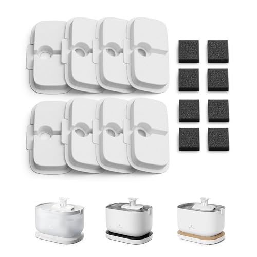 PETLIBRO Filter Katzenbrunnen 8er Pack für Dockstream Trinkbrunnen für Katze PLWF005, PLWF115, PLWF105, 4-Monats-Set PETLIBRO Trinkbrunnen Filter Ersatzfilter für Katzentrinkbrunnen