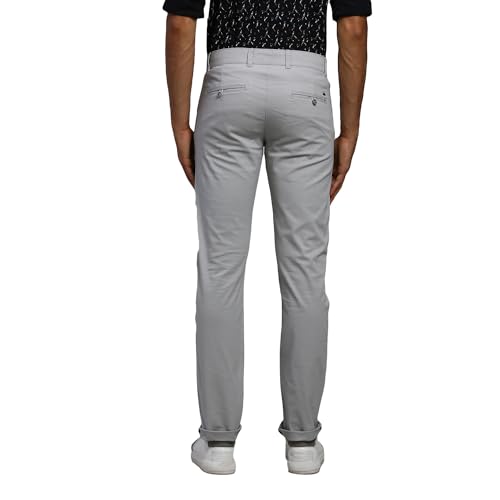 Image of Parx Men's Solid Pattern Lrt Fit Cotton Blend Flat Front Casual Trouser