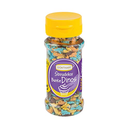 Günthart BackDecor | 55 g Streudekor Dinosaurier | aus Zucker | (1 x 55 g)