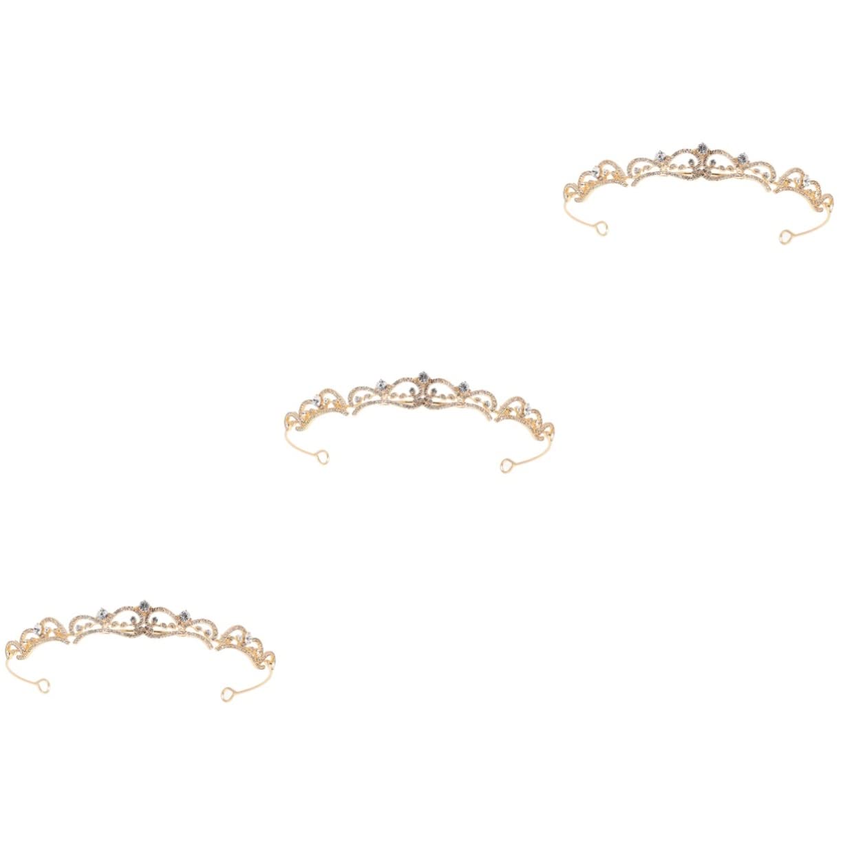 Beavorty 3 Piezas Tocados De Novia De Cumpleaños Para Mujer Tiara De Cristal De La Boda Tiaras Para Niñas Vintage Para Mujer Quinceañera Aleación De Zinc Perder Barroco Venda