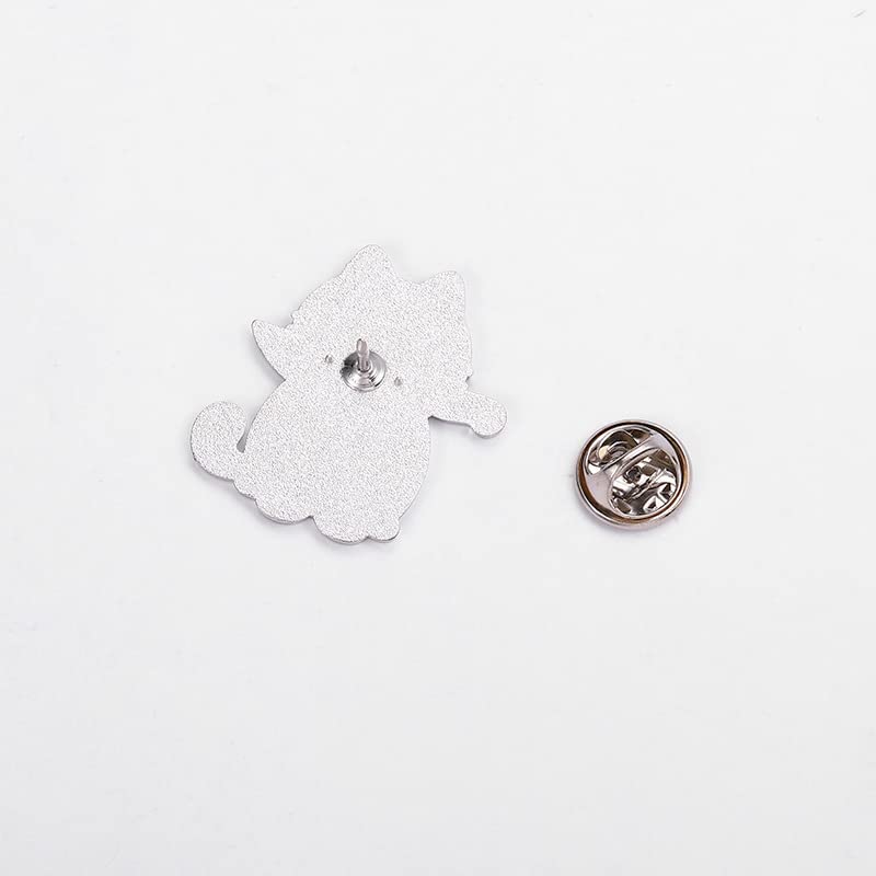 Image of Cute Black Cat LGBTQ Pin Brooches They /He Him /They Them /She Her /He They Gender Identity Bulk Pins for Pride Parade Clothing Backpack Hat Decoration