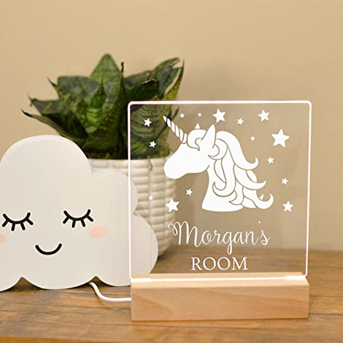 Lámpara de noche personalizada Unicornio para niños