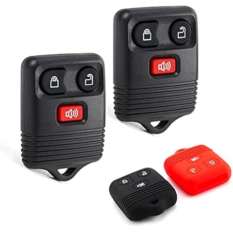 Pilida 2 Keyless Entry Remote Control Ford Key Fob Replacement 3 Button Clicker Transmitter fits for Ford 1998-2016 F-150 F-250 F-350, Mazda, Mercury, Lincoln Cover