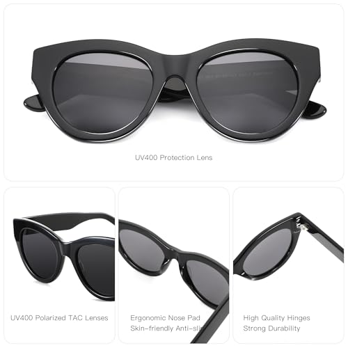 ZENOTTIC Polarized Sunglasses Women Round: Trendy Sun Glasses for Ladies - Retro Classic Shades UV400 Protection3