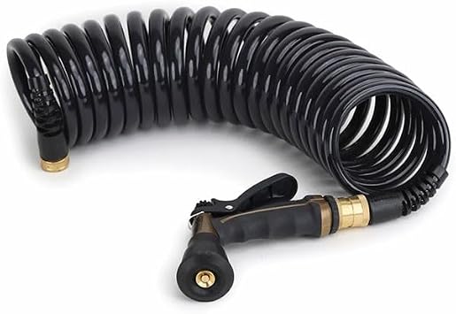Professional 25 Hose Kit with Boat Bumper Metal Nozzle by HoseCoil