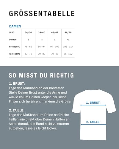 JAKO Damen Trikot Team Damen (Kurzarm), Schwarz, 42