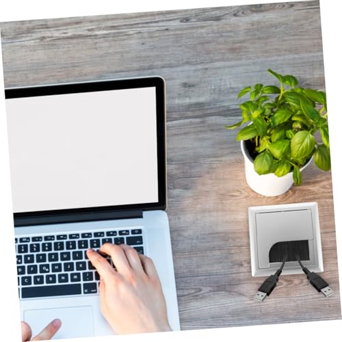 OSALADI 4 piezas Tapas para agujeros de cables con diseño de cepillo para gestión de cables, cubiertas de orificios para escritorios de oficina, gabinetes de TV y muebles decorativos y prácticos miniatura 7
