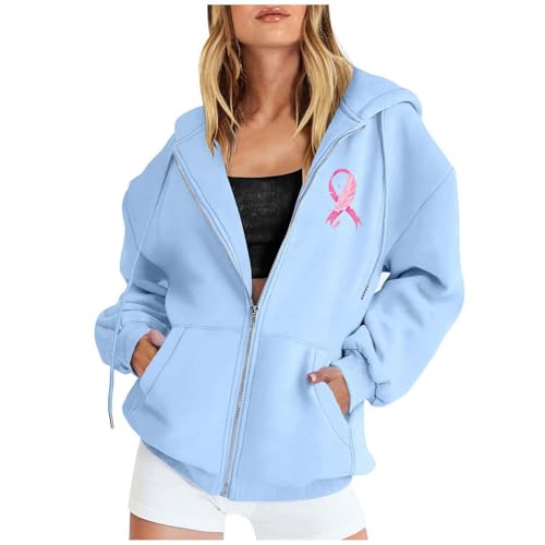 Tee shirt manche longue Octobre Rose veste sport femme zippée