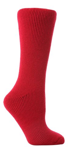 Ladies/Womens Heat Holders - Ultimate Thermal Socks (1 Pair) (US Shoe 5-9) (Red)