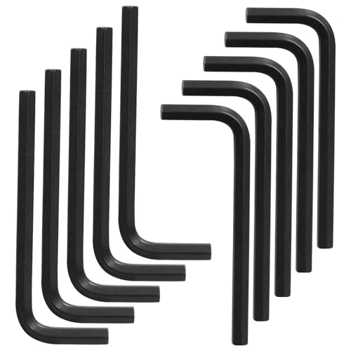 Piutouyar 3/16 Inch Hex Key Allen L Shaped Wrench 10Pcs Black
