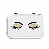 Axayaz Woman Eyelash Makeup Bag Women Girl Makeup Gold Eyeshadow Eye Brow Travel Cosmetic Bags Hangi