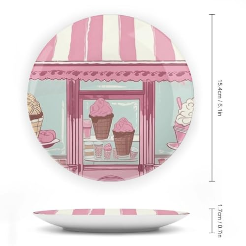 Plato Decorativo de Porcelana Ice Cream Store 6 pulgadas miniatura 2