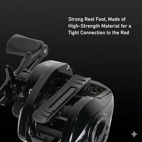 Reel Baitcasting Metal + Nylon SylvanFlux SDL04 7.2:1 Alta Velocidad, Doble Freno Magnético, Drag 8kg, Para Mano Izquierda miniatura 6