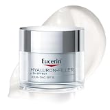 Eucerin Hyaluron Filler +3x Effect Soin de Jour Anti Âge Peau Sèche SPF15 50ml, Crème de jour hydratation intense, Crème visage anti rides enrichi en acide hyaluronique et glycine pour peaux sèches