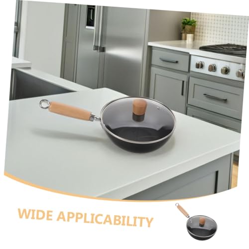 Wok de Hierro Fundido LIFKOME con Tapa Tradicional miniatura 7