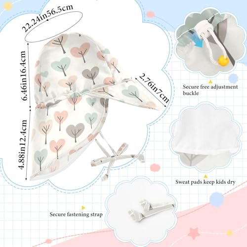 Tree Love Pastel Simple Toddler Boy Girl Beach Hats Boys Hats Toddler Girl UPF 50+ Protection Large Brim Traveling Swim4