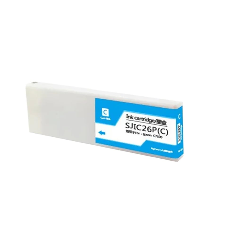 SJIC26P 300 ml Tintenpatrone, kompatibel mit TM-C7500 C7500 Pigmenttinte(1PC-Cyan)