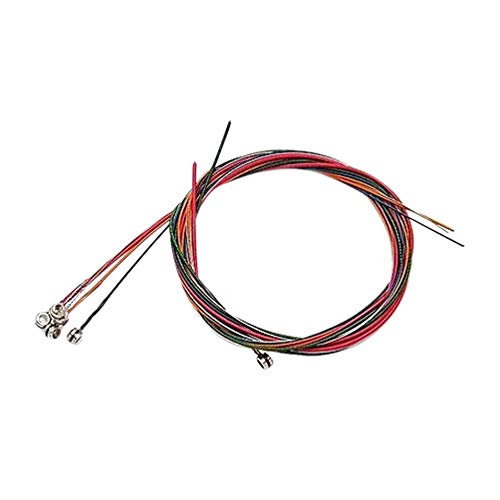Geshiglobal Lot de 6 cordes en acier pour guitare acoustique Couleurs arc-en-ciel - Les Beatles, Paul McCartney, John Lennon, RIngo Starr, George Harrison Geshiglobal Lot de 6 cordes en acier pour guitare acoustique Couleurs arc-en-ciel
