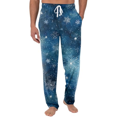 Funny Christmas Pajamas Baggy Soft Fall Lounge Warm Lightweight Christmas Mens Pajama Pants