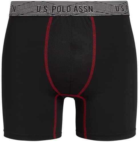 U.S. Polo Assn. Mens Boxer Briefs - 6 Pack Moisture Wicking Performance Mens Underwear Boxers with Contour Pouch (S-2XL)4