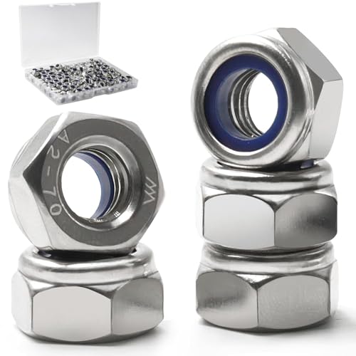 M3-0.5 Lock Nut, 230Pcs Stainless Steel Nylock Insert Locking Nut