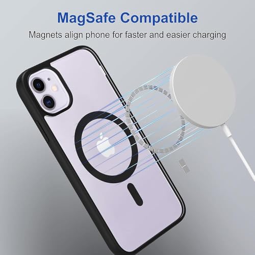 Image of amazon basics Mag-Safe Case Compatible for iPhone 11 Cover | Transparent Ultra Hybrid Drop and Camera Protection Back Cover Case Compatible for iPhone 11 (Black)