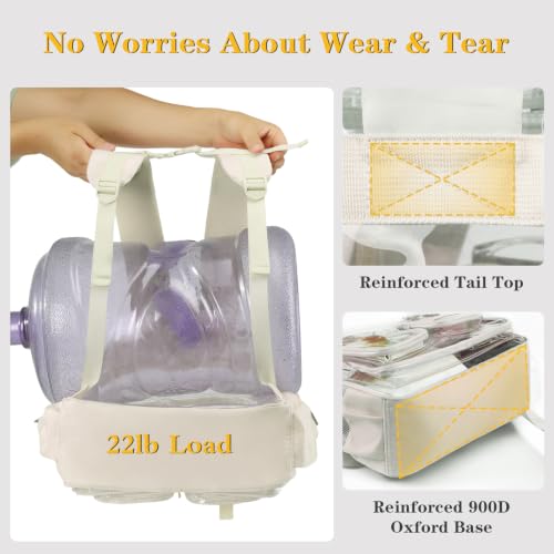 Image of Three-layer Clear Backpack, Heavy Duty Clear Bookbag for Kids, See Through Backpack Transparent Bag for Girls Boys (Beige)
